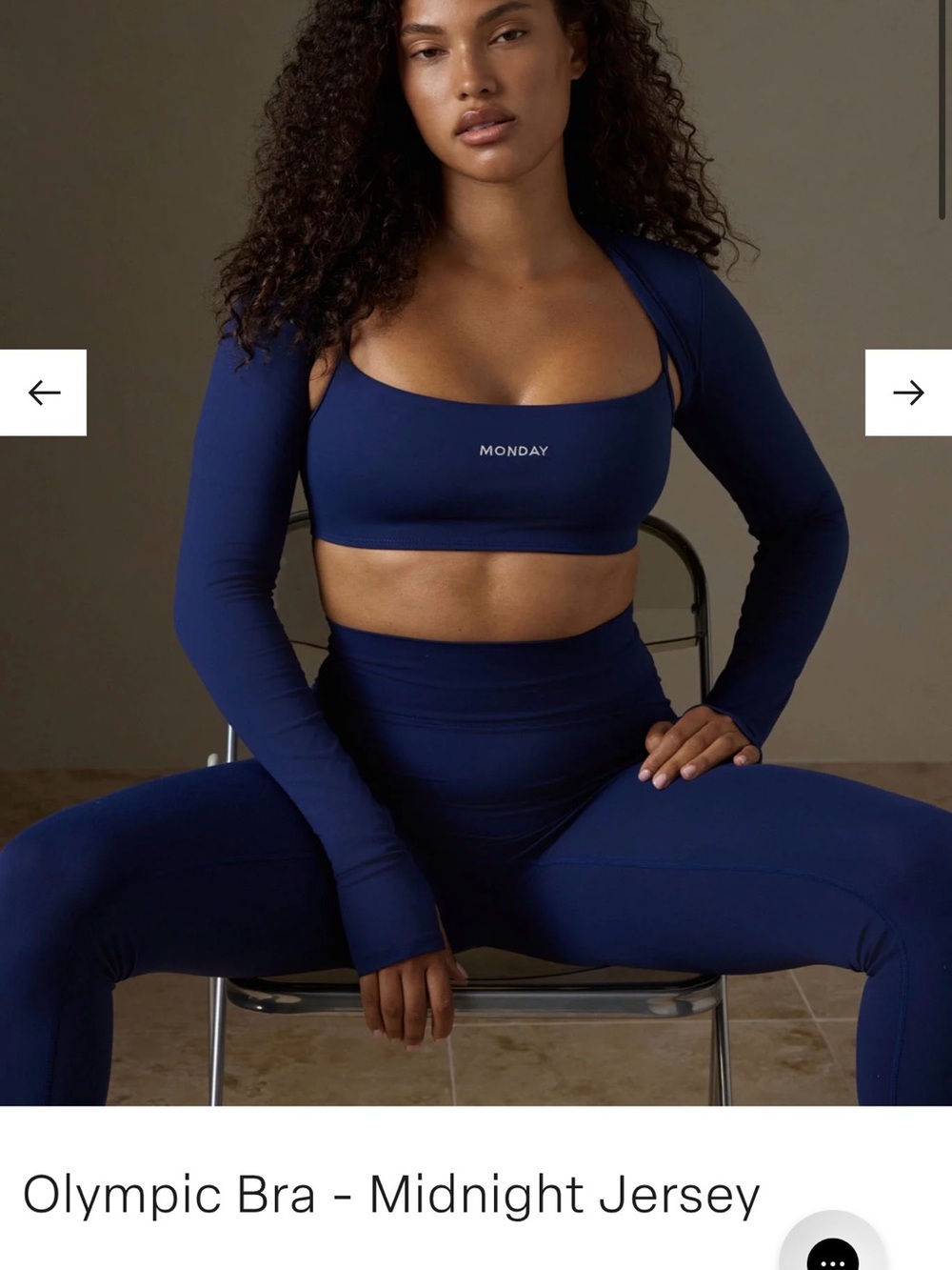 Brand new Monday Swimwear Body Olympic Bra — Midnight Blue